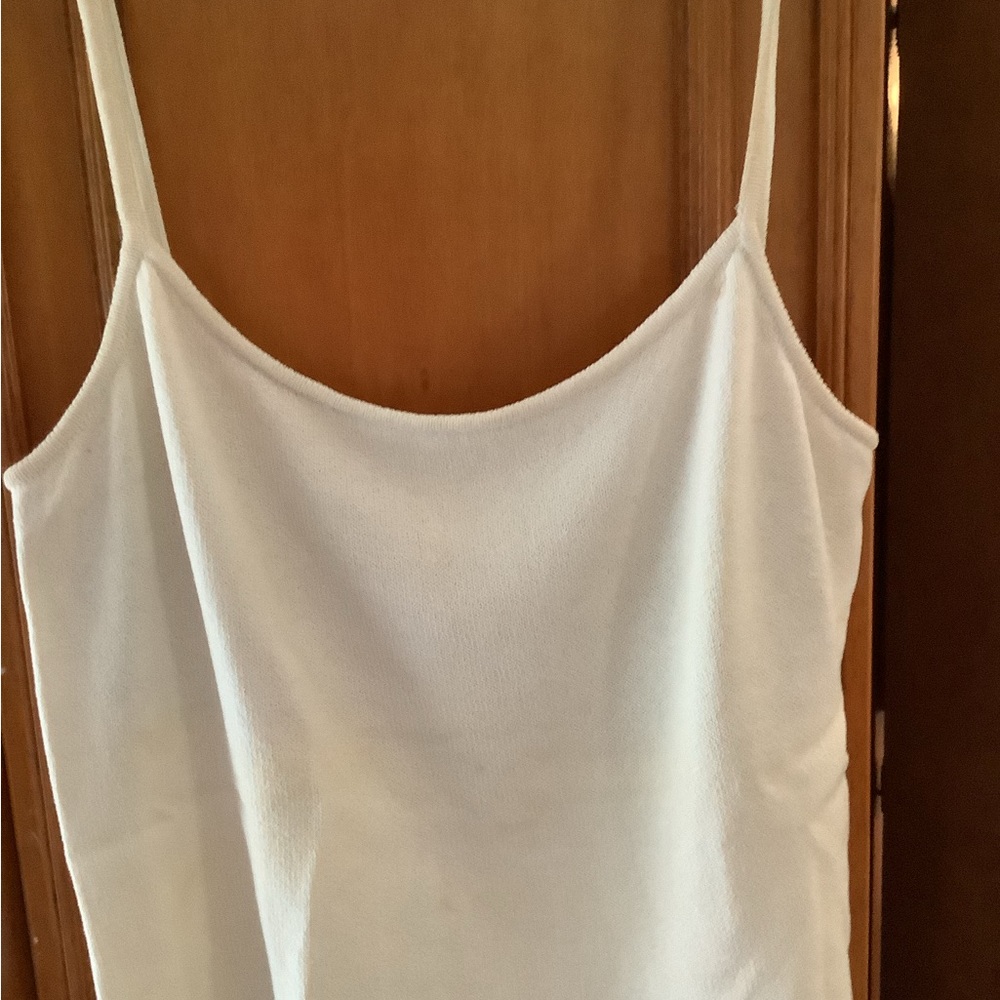 St. John Santana Knit Off White Camisole